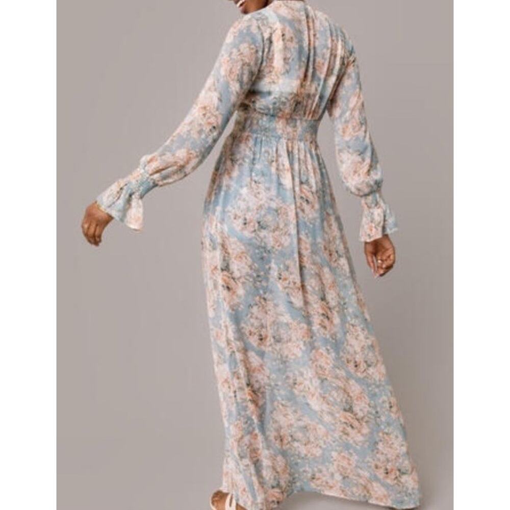 Floral Longline Duster Kimono Boho Sheer Lightweight Cover Up Women’s M - Picture 3 of 15